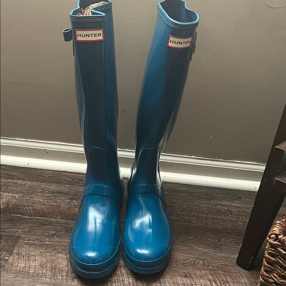 Hunter Classic Blue Waterproof Boots - Picture 1 of 6